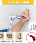 Heavy Duty Self Drilling Drywall Anchors Kit With Screws No Pre Drilling Easy Install For DIY Home Wall Mounts Zinc Plated Steel 80 120 160 200 Pack Great For Quick Hangups And Renovations. No-drill drywall anchor installation with hammer and screw