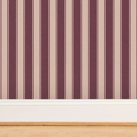 Slick Leather Texture Vinyl Wallcovering With Badass Durability Designed For Busy Hotels And Restaurants Featuring Custom Print Options And Professional Grade Installation in purple and beige striped design.