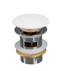 Real Deal Solid Bathtub Drain Kit With Overflow Hella Durable Plumbing Fixtures - White drain plug and chrome assembly.