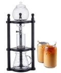 Craft Your Perfect Chilled Cup With This Sleek Glass Cold Brew Drip Tower Featuring Precision Flow Valves And A Solid Wood Base.