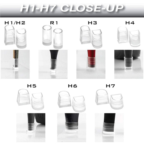 Close-up of Clear Heel Cap Protectors For High Heels Kit, 10 Sizes, 10 Pairs, Stiletto And Pump Tips, Anti Slip Heel Savers