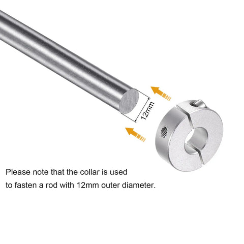 4 Pack Double Split Shaft Collar For 12Mm Shaft Set Screw Clamp On Collars 30Mm Outer Diameter 10Mm Wide Aluminum Anodized For Stoppers Positioning Timing Pulleys And Other Machine Tools on 12mm rod