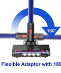 Upgraded Hardwood Floor Vacuum Attachments With LED Headlights For V6 DC59 DC61 DC74 Cordless Stick Vacs 180° rotation view