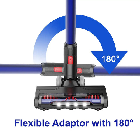 Upgraded Hardwood Floor Vacuum Attachments With LED Headlights For V6 DC59 DC61 DC74 Cordless Stick Vacs 180° rotation view