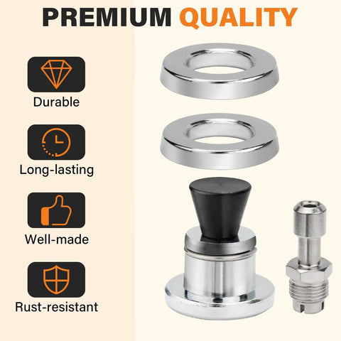 3-Piece Pressure Regulator Kit With Vent Pipe Replacement For Pressure Canners, durable stainless components displayed