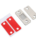 Ultra Thin Magnetic Door Catch for Kitchen Cabinets and Wardrobes, Stainless Steel Cabinet Latch With Adhesive Backing