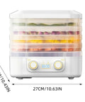 Sleek Digital Food Dehydrator With Adjustable Temperature And Timer For Fruits Veggies Meat Heavy Duty Electric Dryer To Whip Up Healthier Homemade Snacks No Brainer Four To Seven Tray Setup showing trays with vegetables.