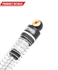 Close-up of 47mm SCX24 Shocks With Oil Type And Body Clips Upgrade Kit For Axial One Twenty Four SCX24 AX24 XC1 4WS Crawler Silver.