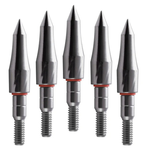 Top Notch Stainless Steel Archery Field Points Pack Of 12, 100 125 150 200 Grain Weights, close-up of tips