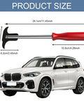 Oil Seal Removal Tool With Dual Hook Tips Heavy Duty Puller Kit For Cars next to SUV showing product size dimensions