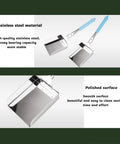 Heavy Duty Wood Stove Ash Shovel With 14.6 Inch Rust Resistant Blade, Blue Handle, Stainless Steel Scoop And Hanging Hook, polished surface