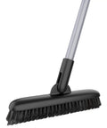 Heavy Duty Grout Scrub Brush With Long Handle For Bathroom Tiles and Shower Floors Stiff V Shape Bristles Busts Stubborn Grime