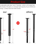 Set Of 4 Built Tough Adjustable Table Legs, 21.5 To 37 Inches, 2 Inch Diameter Metal Desk Legs, size comparison with others