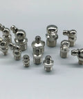 110 Piece Metric Grease Fittings Kit M6 M8 M10 Straight and 45 Degree 90 Degree Angled Zerk Fittings shown in zinc plated steel