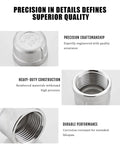 Heavy Duty 304 Stainless Steel Pipe Cap NPT Female Threaded Fitting 1 Inch Pack Of 2 Built To Last For Water Lines And Air Systems