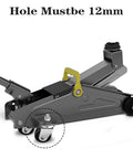 Heavy Duty Floor Jack Casters Set For 3 Ton Jacks With Cast Iron Wheels Replacement Parts Fits 12mm Stem Two Pack