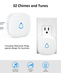 Motion Sensor Door Chime With Wireless PIR Detector And Receiver, Instant Entry Alerts For Home Office Store Or Garage