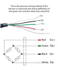 S Type Load Cell Sensor Rock Solid Build For Crane Scales and Overhead Tracks wiring method diagram with wire definitions.
