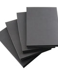 Game Changing 4 Pack Self Adhesive Neoprene Foam Sheets 3 4 Inch Thick 12 By 8 Inches stacked black foam pads.