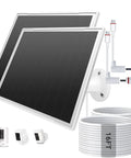 2 Pack 8W Solar Panel Charger For Outdoor Cameras Compatible With Stick Up Cam Pro Plus And Spotlight Cam Pro Battery Versions