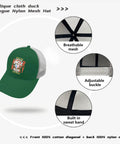 Green Mesh Snapback Hat For Men Adjustable Trucker Cap With Dad Vibes featuring breathable mesh and adjustable buckle
