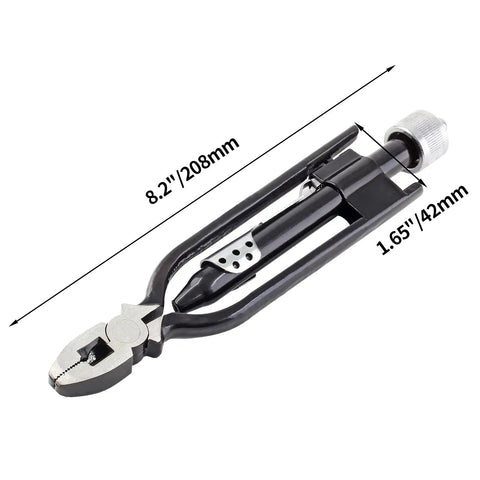 6 Inch Safety Wire Pliers With 50 Ft Wire, Heavy Duty Wire Twisting Tool showing dimensions and dual functionality for aircraft use