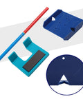 Cabinet Hinge Mounting Clamp With 2mm Precision Alignment For Quick And DIY Friendly Door Panel Setup In Home And Workshop Projects Heavy Duty ABS Tool For Single Hinge And Small Cabinet Runs, showing blue and teal components with red rod.