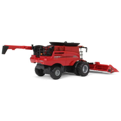1/64 Axial-Flow 8260 Combine Diecast Model With Folding 4412F Corn Head And 40Ft Draper Head, side view, extended auger