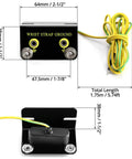 Front view of ESD wrist strap grounding kit with 5.74ft terminal cable and anodized aluminum bracket.