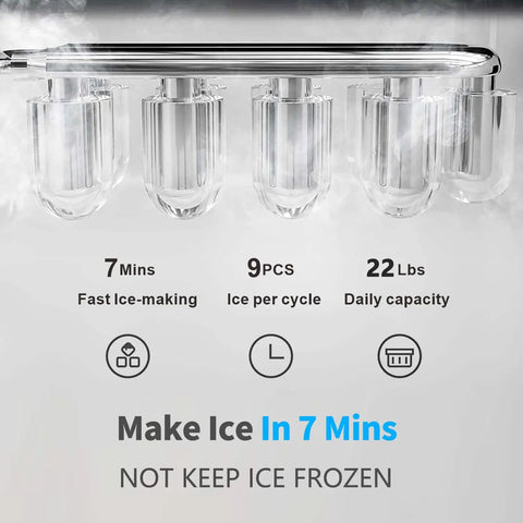 Close-up of ice-making feature on Hot And Cold Water Dispenser With Built In Ice Maker Bottom Loading 5 Gallon System