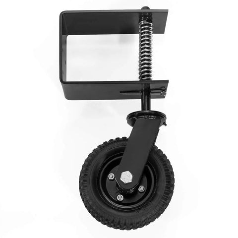 2-Pack 8 Inch Flat-Free Gate Wheel With Spring-Loaded Chainlink Gate Caster Wheel for outdoor gates, heavy-duty 200 lb capacity