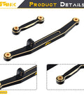 Beefy Brass Bold Steering Link Kit For Axial SCX24 AX24 1 Twenty Fourth Scale RC Crawler Upgrades Part Heavy Duty Link Set For Smoother Steering And Better Control, black brass steering links