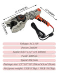 Heavy Duty Electric Rebar Threading Wrench With Dual Chuck Design Portable 110V 2600W Bolt Screwing Driver for steel bars.