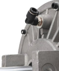 Close-up of aluminum cylinder in Universal Tire Changer Machine With Bead Breaker Cylinder For Car Tire Repairs.