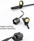 Heavy Duty Front Abs Wheel Speed Sensor Straight Up Left Or Right Swap Compatible With Nissan Pathfinder And Infiniti Qx60 2013 Through 2020 Plug And Go detail showing cable and connector flexibility.