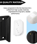 High-quality materials in DK100 A Shed Door Full Kit Door Tune Up Kit Replacements Parts For Sliding Shed Doors Hardware Kit With Black Handle