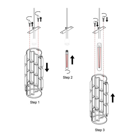 Installation steps for Gold Pendant Lights Set of 2 Dope Crystal Mini Chandelier for Kitchen Island, Dining Room and Bedroom.