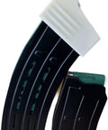 Purple 12 Gauge Magazine Speed Loader For Armscor Style Mags with black magazine and white loader attachment.