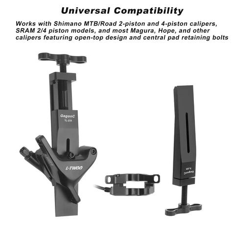 Hydraulic Disc Brake Caliper Piston Press Tool With Flat Push Design for Ceramic Pistons, CNC Aluminum, side view.