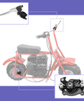Mini Bike Disc Brake Kit With 180mm Lever Rotor And Rear Caliper Replacement For Coleman CT100U CC100X Baja Motorsports DB30
