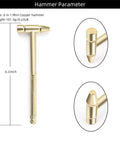 6 In 1 Mini Copper Hammer And Screwdriver Tool Set For Repairs, Anti Corrosion, Rust Resistant, Portable DIY Tool