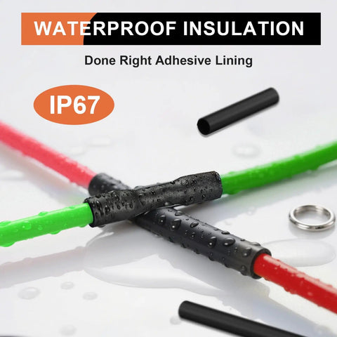 Heavy Duty Heat Shrink Tubing Kit For Wires With Three To One Shrink Ratio Marine Grade Dual Wall Adhesive Liner Black