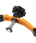 Heavy Duty Aluminum T Track Hold Down Clamps For CNC Router with black knob and orange body for grip and control.