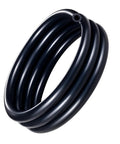 Coiled One Quarter Inch Inner Diameter Silicone Heater Hose For Radiator Coolant, Straight SAE J20R3 Class A, Five Feet Black