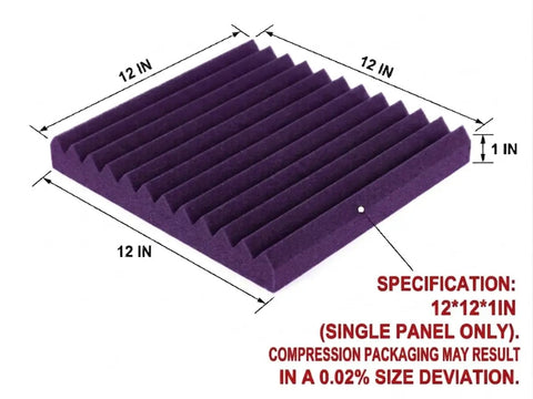 Top Tier Bang For Your Buck Acoustic Foam Wedge Panels 12 Inch Studio Soundproofing Wall Tiles Noise Reducing Foam Blocks with heavy duty tape shown from above.