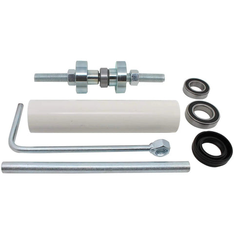 Premium Upgrade Heavy Duty Washer Tub Bearing Replacement Kit With Installation Tool And Seals For Maytag Top Load Machines, metal and plastic parts.