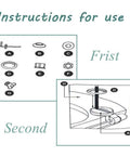 Instructions for use of Heavy Duty Slow Close Toilet Seat Cover with diagram for installation and parts labeled.
