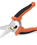 7 Inch Heavy Duty Gravity Shears With Micro Serrated Japanese SUS420J2 Blades, Ergonomic Ambidextrous Grip, Safety Lock visible