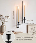 Built Tough Matte Black Farmhouse Wall Candle Sconce Holder Set of Two Heavy Duty Thick Iron Metal Wall Decor with Scratch Proof Finish for Warm Ambient Vibes, two candle sconces mounted on wall.