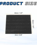 Rectangle Graphite Block Set 50x50x2mm High Purity Graphite Electrode Plates, size dimensions labeled, for Melting Metal, Casting, Electrolysis